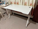 甄严选电脑桌台式电竞桌椅套装组合桌子办公家用桌学习桌书房书桌写字桌 【白架+白碳纤纹面】单桌120*60 实拍图