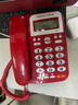 宝泰尔电话机座机 固定电话 办公家用 免电池/大按键 商务酒店固话机 T121红色 实拍图