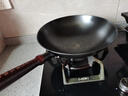 陆铁陆川铁锅圆底单柄无耳炒锅生铁铸铁不粘锅不生锈无涂层燃气电磁炉 圆底 34cm 无耳款（带盖铲）已开锅 实拍图