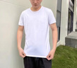 伽维德（JIAWEIDE）短袖t恤男纯棉夏季男生纯色韩版修身圆领半袖体恤紧身大码打底衫 白色 XL(体重130-140斤) 实拍图