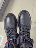 达芙妮马丁靴女新款牛皮英伦风粗高跟女靴皮靴女鞋子422104611 黑色 36 实拍图
