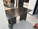卡尔适轻奢极简岩板餐桌家用小户型现代简约金属长方形餐桌椅组合BN228 岩板餐桌【维克深灰】 140*80*75cm【全托底板】 实拍图
