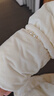 秋冬可爱防污袖套女白色羽绒服套袖工作防脏儿童袖头学生护袖短款 米黄 实拍图