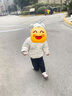 迷你巴拉婴儿羽绒服冬季新款男女童加厚保暖洋气宝宝厚款保暖外套 奶油白50311 【高标白鸭绒】 110 【充绒量79.8g】 实拍图