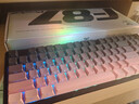 狼蛛（AULA）F87ProV2客制化无线机械键盘电竞游戏专用  蓝牙/2.4G/有线三模连接全键热插拔gasket结构办公键盘 F87ProV2超神版【流星轴】黑莓粉侧刻 实拍图