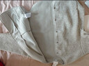 优衣库女装男装仿羊羔绒摇粒绒休闲开衫长袖宽松外套冬新款479616 02 浅灰色 2XL 实拍图