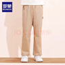 罗蒙儿童裤子男童女童2026春款休闲校园服直筒裤 卡其色松紧长裤 150 实拍图