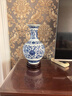 傲世景德镇陶瓷器青花瓷花瓶工艺品客厅摆件玄关办公室博古架装饰品 青花缠枝莲赏瓶+底座+证书 实拍图