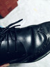 百丽男鞋2025商务正装休闲增高软底真皮鞋 黑色A2248（布洛克款） 42 实拍图