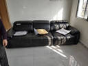 卡尔适黑色真皮沙发客厅2025新款小户型调节大象耳朵意式直排沙发花弄影 【云端舒适坐感】2.8米多人位 【S级头层黄牛皮】旗舰版 实拍图