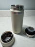 京东京造 咔哒保温杯 茶水分离Tritan杯口三段式男士女316L不锈钢 白400ml 实拍图