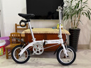 大行（DAHON） 412折叠自行车14英寸单速超轻迷你铝合金学生成人单车BYA412 白色 实拍图