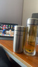 万象（WANXIANG）男女士保温杯360ML钛银色F63商务办公带茶漏水杯便携弧形泡茶杯 实拍图