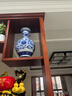 傲世景德镇陶瓷器青花瓷花瓶工艺品客厅摆件玄关办公室博古架装饰品 青花缠枝莲赏瓶+底座+证书 实拍图