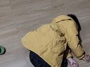 戴维贝拉（DAVE＆BELLA）女童羽绒服男童90绒保暖羽绒衣儿童冬装幼儿新年宝宝冬季外出服 姜黄色DB16448 120 cm（建议身高110-120cm） 实拍图