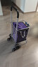 美纳美买菜车购物车拖车小拉车老人买菜手拉车爬楼可折叠拉杆行李车小车 标准爬楼款六轮折叠两用【紫色】 实拍图