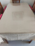 无印良品TPU餐桌布防水防棉麻桌布纯色台布茶几布长书桌盖布140*220奶油白 实拍图