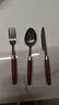 京东京造 勺子 刀叉汤勺水果叉西餐牛排不锈钢【乌檀木柄】三件套 实拍图