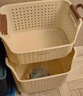 赟娅儿童玩具收纳筐家用多层塑料客厅杂物积木收纳篮子储物筐脏衣置物 奶油白两层【分层收纳+滑轮】 实拍图
