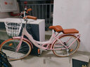 飞鸽（FG FLYING PIGEON）自行车成人通勤车自行车学生单车成人自行车通勤自行车女士自行车 标配樱花粉|单速|辐条轮+礼包 24寸适合150-170cm 实拍图