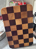 炊大皇家用切菜板砧板乌檀木橡胶木主厨棋盘格菜板小号34*22*2.5cm 实拍图