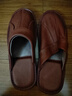 范米尼头层牛皮拖鞋包头真皮拖鞋居家男女老人家居室内春秋四季防滑牛筋 505【枣红】显瘦版.内外真皮 37-38 码【26】内长24厘米 实拍图
