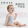 嫚熙（EMXEE）婴儿肚围新生儿四季护肚子肚兜宝宝防着凉保暖 绿条+棕条17*17cm 实拍图