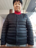 鸭鸭（YAYA）佟丽娅同款轻薄羽绒服女新款冬季短款圆领内胆修身时尚薄外套男 黑色【女款无领】 2XL 【建议125-140斤】 实拍图