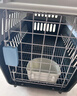 【京东快递】宠物航空箱猫咪狗狗便携猫笼子高铁空运箱托运箱车载 双拼灰黑色 49*31*31 箱子+垫片 实拍图