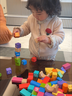 Hape(德国)婴幼儿童拼搭木质积木玩具40粒彩虹积木宝宝元旦礼物E8321 实拍图