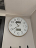 北极星（POLARIS）钟表挂钟客厅静音自动对时2025年新款日历简约时尚时钟挂墙石英钟 香槟金-智能对时款日历星期温湿 12英寸直径30.5厘米 实拍图