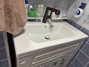 波彼（BOBI）台盆陶瓷一体盆洗手盆单盆阳台浴室柜卫生间半嵌入洗脸面盆池定制 【80*48CM】盆+弹跳下水+防臭管 实拍图