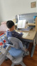思鹿法国silux儿童学习桌灯一体家用可升降实木小学生写字书桌椅套装 【灰色0.8M套装】一键解锁追背椅 实拍图