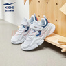 鸿星尔克（ERKE）童鞋中小童男童常规慢跑鞋儿童运动鞋63122120096正白/星际蓝34 实拍图