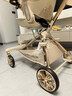 宝宝好V16遛娃神器宝宝好婴儿车轻便折叠可坐可平躺双向高景观溜娃神器 V16PLUS香槟金丨皮蓬丨晒单+礼包 实拍图