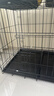 憨憨宠 狗笼猫笼 狗笼子小型犬带厕所幼犬折叠便携猫笼子宠物笼具兔笼 黑色 前出盘狗丝笼 70*50*60cm 实拍图