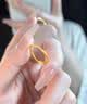 中国黄金（CHINA GOLD）莫比乌斯黄金戒指女足金素圈闭口戒七夕情人节礼物送女友老婆实用 足金莫比乌斯戒指0.45g-11-12#/赠925银链 实拍图