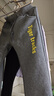 虎迹加绒收口运动裤女冬季羊羔绒加厚休闲裤跑步锻炼保暖运动长裤 深灰色（字母款） L 实拍图
