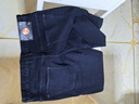 皮尔卡丹（pierre cardin）加绒厚款牛仔裤男宽松直筒修身秋冬季保暖长裤深蓝色 33 实拍图