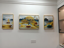 Sixpoetry 客厅装饰画现代简约沙发背景墙壁画轻奢三联晶瓷画大气高档挂画 福禄纳财（铝合金外框） 晶瓷画左右35*50+中间70*50亮面 实拍图
