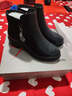 红蜻蜓短靴女加绒保暖时装靴子女粗跟牛皮靴女士中跟女棉靴 WTC434351C 实拍图