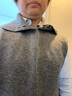 纳维凯尔意大利小帆船翻领背心毛衣女无袖针织衫2334923501 灰 XL  实拍图