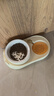 华元宠具（hoopet）猫碗陶瓷双碗粮自动饮水碗猫咪食盆宠物饭盆狗狗碗猫喝水喂食用品 实拍图