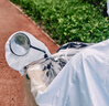 天堂雨衣电动车女男摩托车长款防暴雨超大单人加大加厚电瓶车雨披成人 天际蓝-有镜套（5XL超大护脚） 实拍图