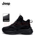 JEEP SPIRIT吉普男鞋加绒老爹鞋保暖运动鞋男皮面休闲鞋子男 0310 石墨黑 44 实拍图