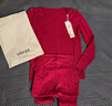 ubras新柔暖羽绒化肌底衣套装女保暖秋衣秋裤情侣打底倍暖-丝绒红M 实拍图