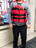 乐三好 成人救生衣大浮力游泳衣海钓划船抗洪抢险防汛救援服钓鱼马甲 加厚面料反光条带救生哨可调节红色 实拍图