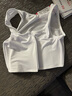 浪莎束胸les内衣女大胸显小塑胸帅t学生运动防震缩胸背心 白色XXXL 实拍图