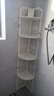 晴海歌浴室转角架卫生间三脚架化妆品收纳架厕所置物架多层放洗衣液架子 五层139cm高22cm直径-百叶纹 实拍图