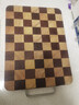 炊大皇家用切菜板砧板乌檀木橡胶木主厨棋盘格菜板42.5*31*2.5cm 实拍图